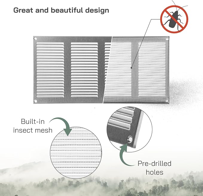 Vent Systems 16" x 8" Inch Pack of 3 - Image 3