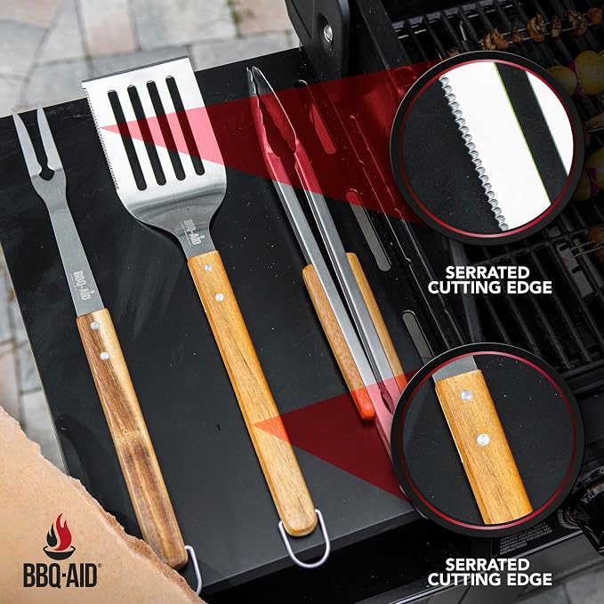 3 Piece BBQ Grilling Accessories Set - Image 2