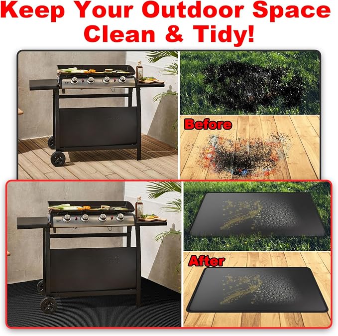 Under Grill Mat for Outdoor Grill – 71 x 40 Inch Fireproof Deck Protector - Image 6