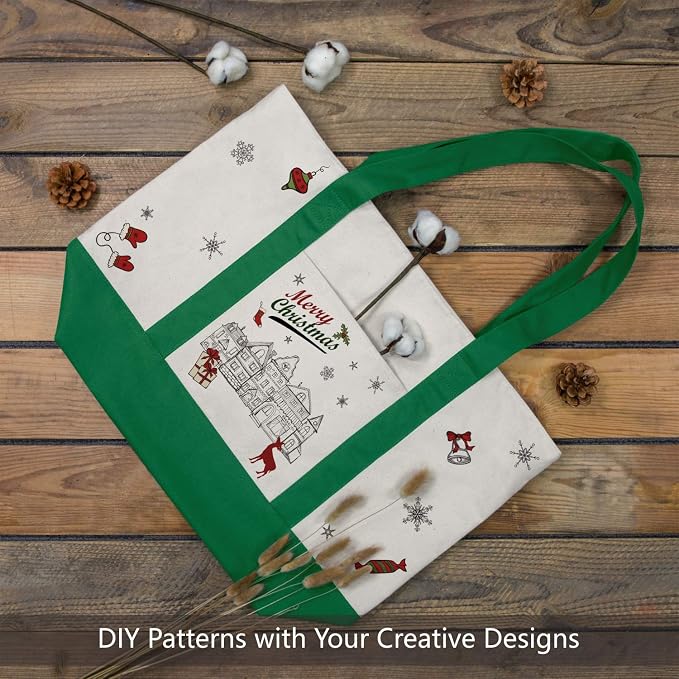 TOPDesign 3-Pack Canvas Tote Bags - Image 3