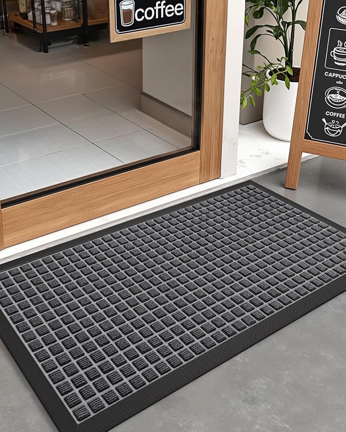 DEXI Front Door Mat Outside Entrance, 2x4 ft Rubber Entry Doormat Heavy Duty - Image 8