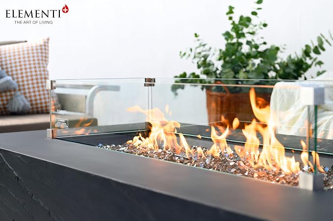 All Fire Table Pit Wind Screens and Stainless Steel Buner Lid from ELEMENTI | - Image 4
