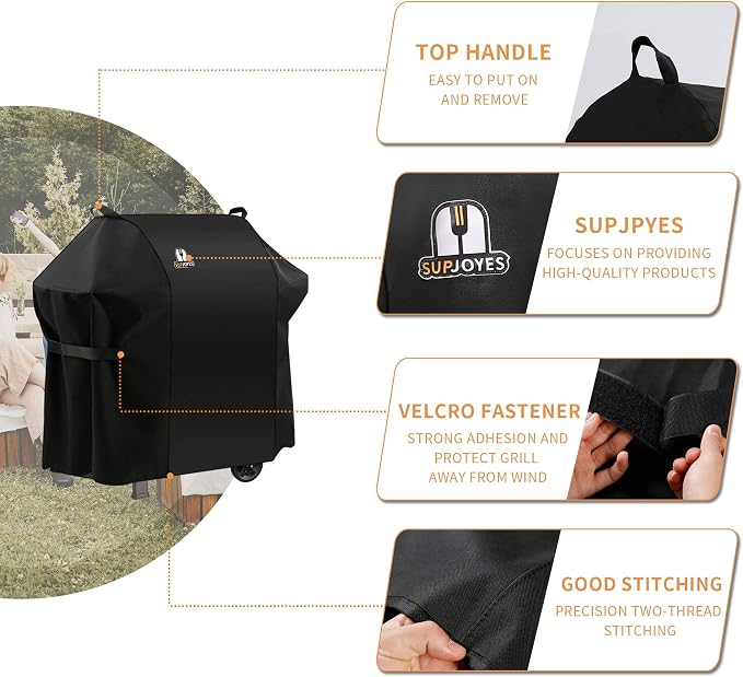 SUPJOYES 7106 Grill Cover for Weber Spirit 200 and 300 Series, 52 Inch BBQ - Image 5