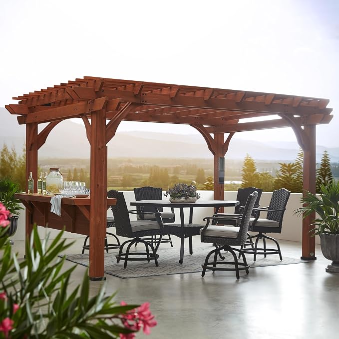 Backyard Discovery Ashland 14' x 10' Cedar Wood Pergola Kit by BackyardDiscovery