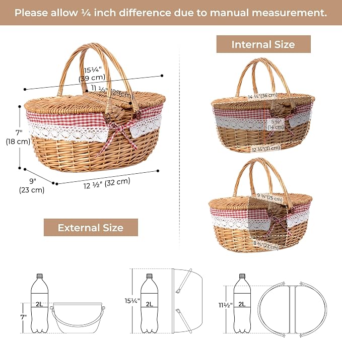 GRANNY SAYS Picnic Basket, Wicker Basket - Image 3