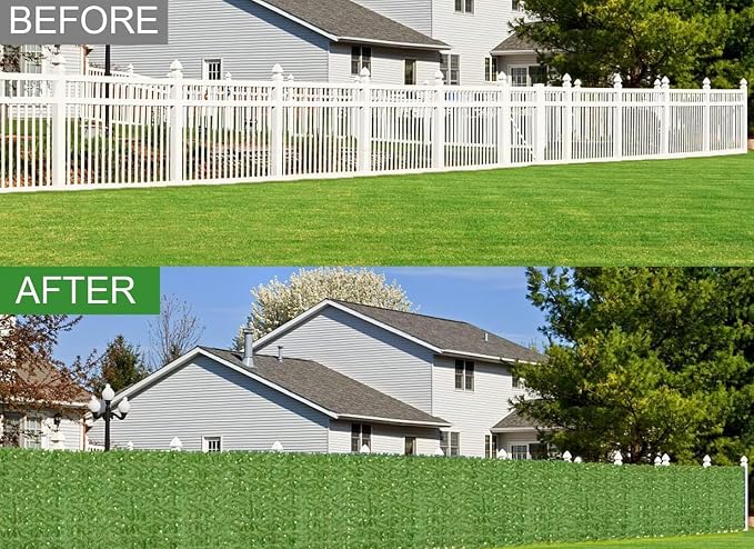Artificial Ivy Privacy Fence Wall Screen, 200x40 in UV-Anti Faux Greenery - Image 5