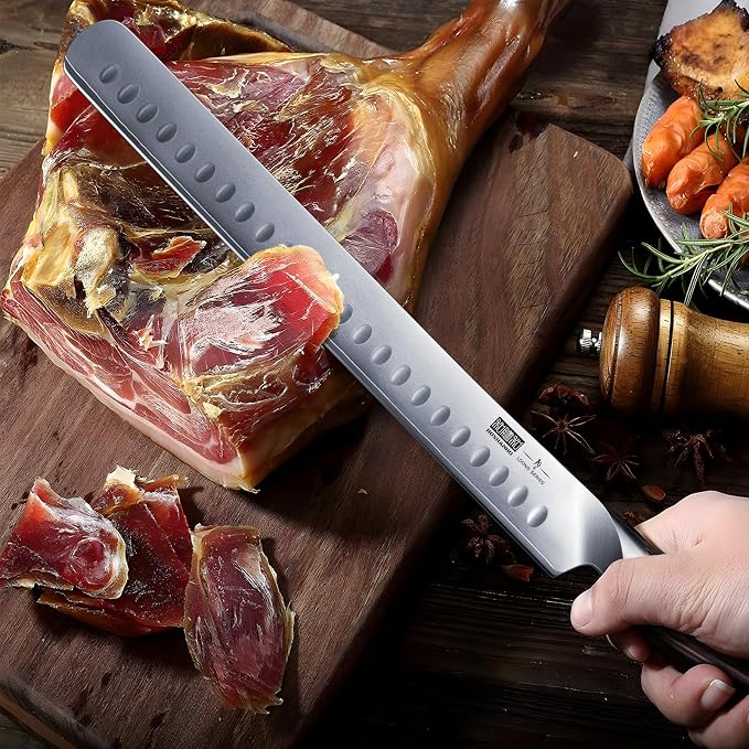 HOSHANHO Carving Knife 12 Inch, Japanese High Carbon Steel Slicing Knife - Image 7