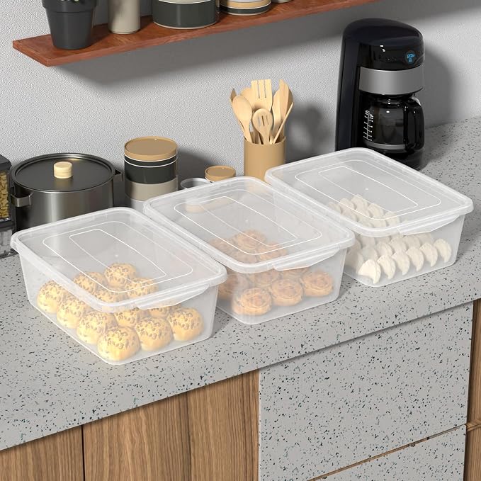 14 Quart Plastic Storage Box, Pizza Dough Proofing Containers, 4 Packs - Image 6