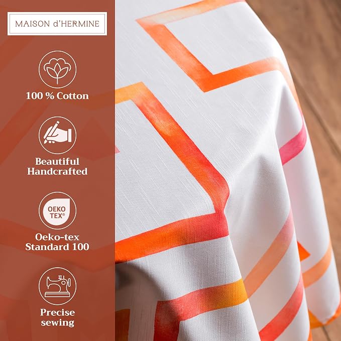 Maison d' Hermine Table Cloth Round Table 100% Cotton 69 Inches Tablecloth - Image 2