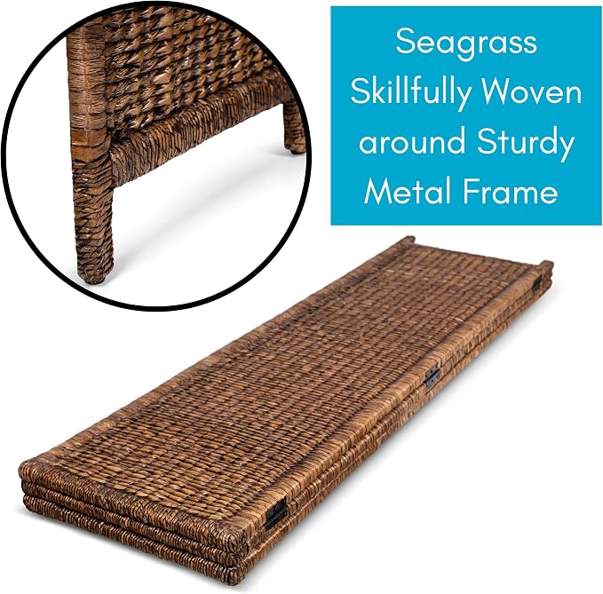 BIRDROCK HOME 3 Panel Seagrass Room Divider - Image 7