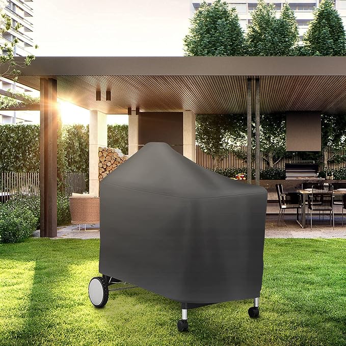 Grill Cover for Weber 7152 Performer Deluxe 22 Inch Charcoal Grills, Waterproof - Image 5