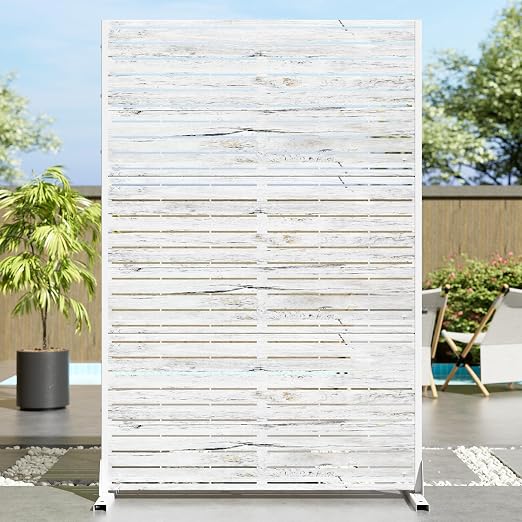 Casaphoria 72" H x 47" W Metal Outdoor Privacy Screen, Freestanding Decorative by Casaphoria