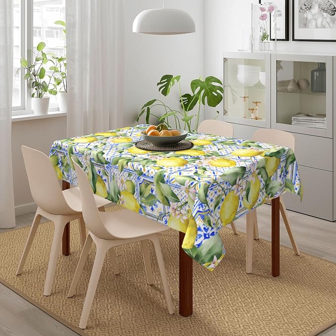 Worltoldb Lemon Tablecloths Polyester Table Cloth - Image 7