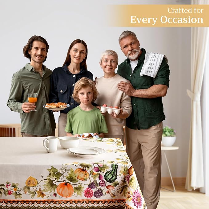 Maison d' Hermine Table Cloth Rectangle Table 100% Cotton 60 x 108 Inches Fall - Image 5