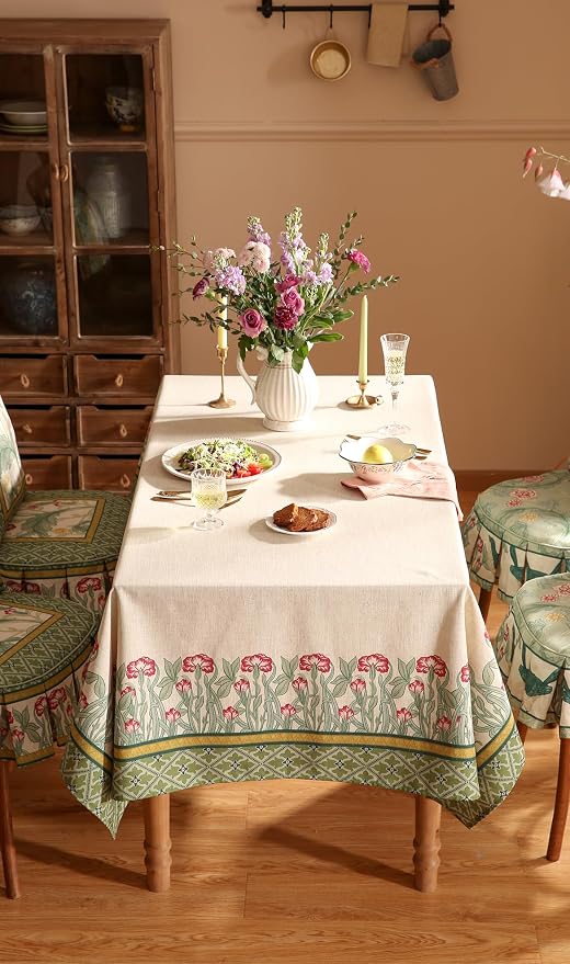 patdrea Designer Green Long Tablecloth - Image 7