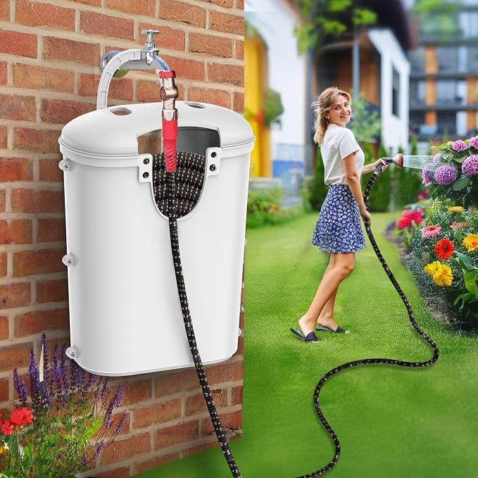 Riokko Garden Hose Holder Bucket, Hose Storage, Water Hose Storage - Image 8