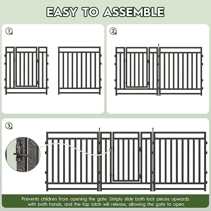 Garden Fence 40in x 72ft, 28 Panels + 4 Gates, Durable Outdoor Yard Barrier - Image 4