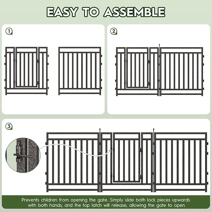 Garden Fence 32in x 90ft, 35 Panels + 5 Gates, Durable Outdoor Yard Barrier - Image 4