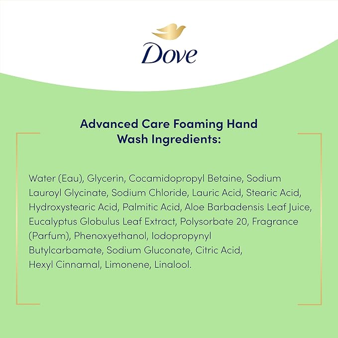 Dove Foaming Hand Wash 4 Count Aloe & Eucalyptus Protects Skin from Dryness - Image 9