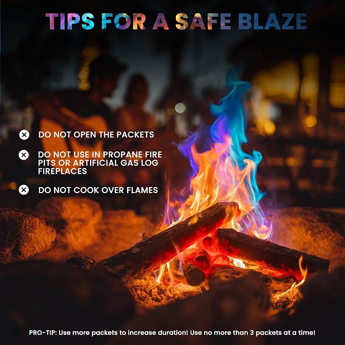 Magical Flames Fire Color Packets, Vibrant Multi-Color Fire - Image 7