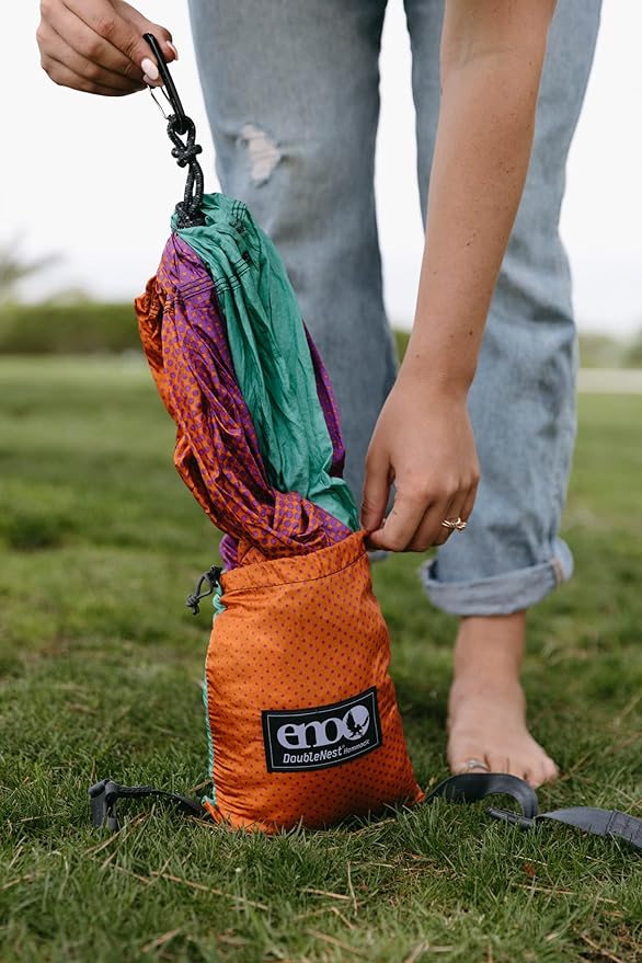 Hammock for Camping and Hiking, Lightweight Nylon in Seaglass