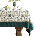 patdrea Designer Green Small Linen Table Cloth by Welcometopatdrea