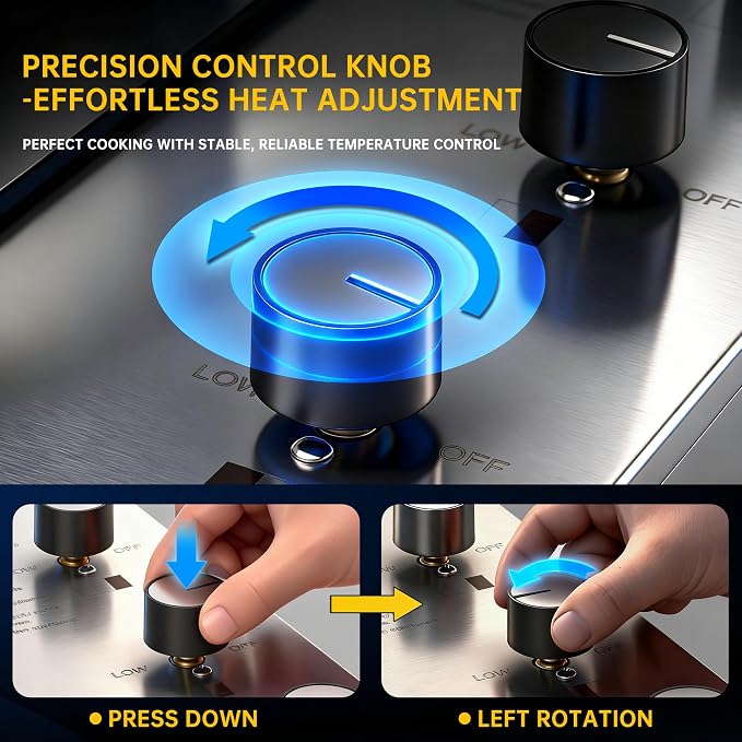 34-Inch Premium Built-In Liquid Propane Griddle - Image 7
