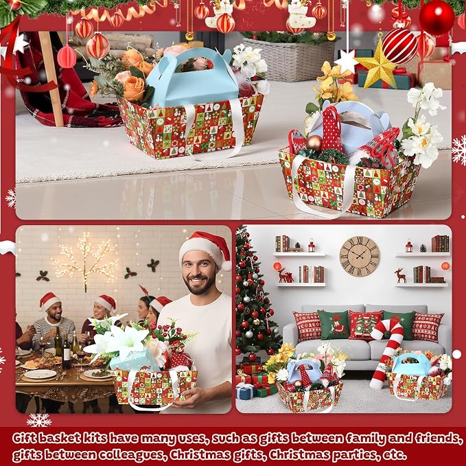 Pinkunn 48 Pcs Basket for Gifts Empty DIY Bulk Party Gift Basket Kit - Image 6