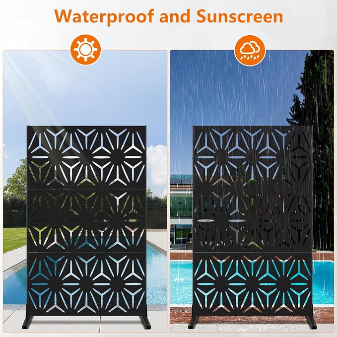 72" H×48" W Metal Privacy Screen, Outdoor Indoor Privacy Screens - Image 4