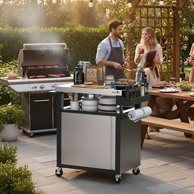 Stanbroil Rolling Grill Table Cart - Image 7