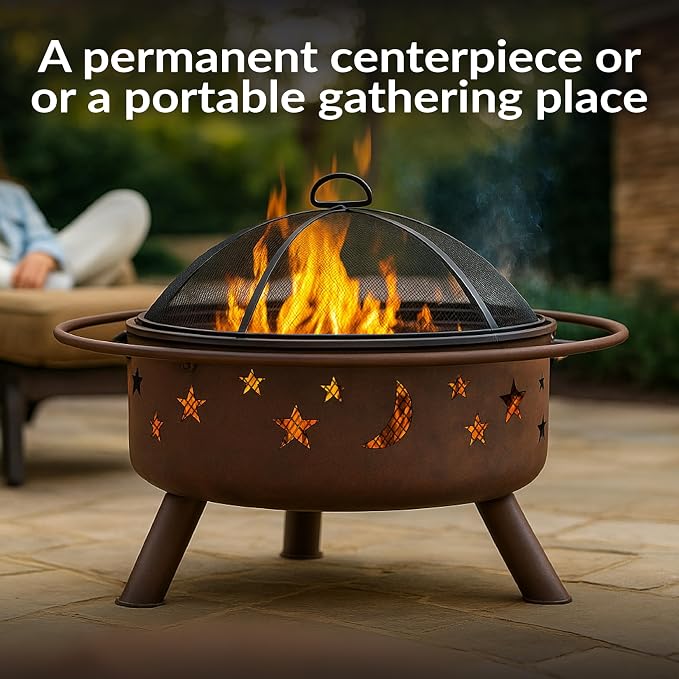 Sunnydaze Cosmic 30-Inch Patio Fire Pit - Image 5