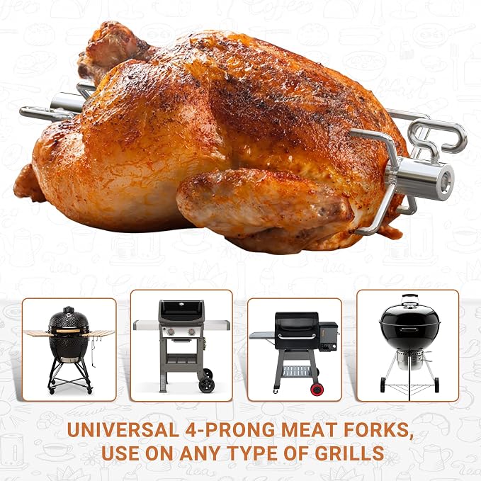 Onlyfire 6002 Rotisserie Meat Forks - Image 4