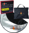 40" Round Fire Pit Mat for Deck, Grass and Concrete. Heat Reflective Fireproof by FireProofPros