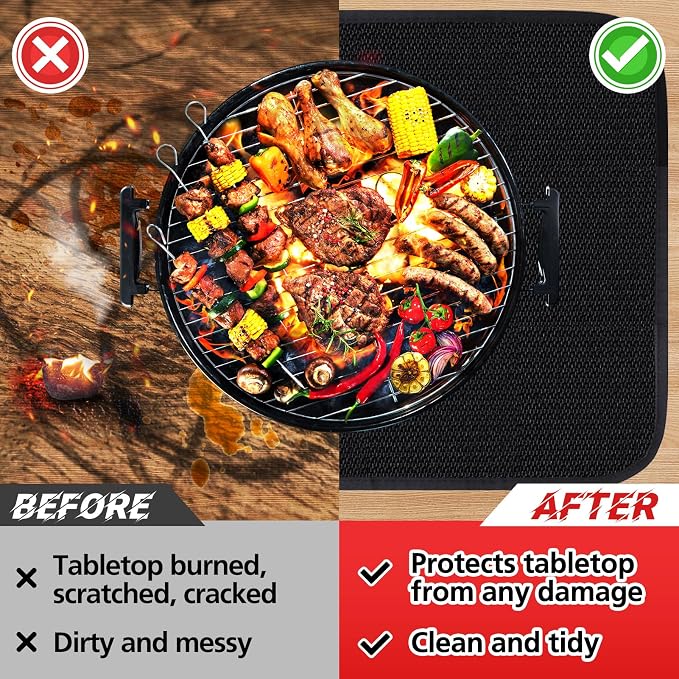 Apipi 25 x 19.5in Fireproof Grill Mat - Image 2
