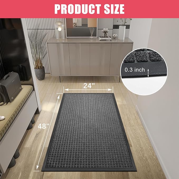 Kuyal Front Door Mat, Waterproof Welcome Mats - Image 3