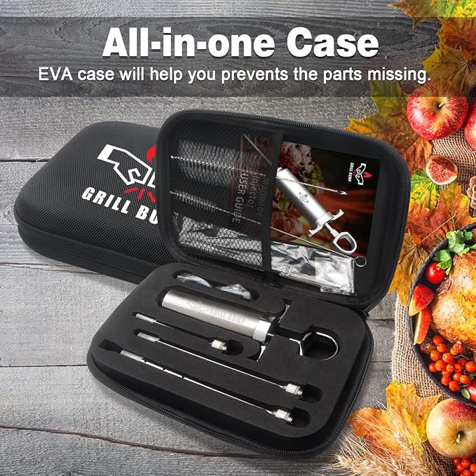 Meat Injector Syringe Kit with 3 Professional Marinade Injector Needles and - Image 5