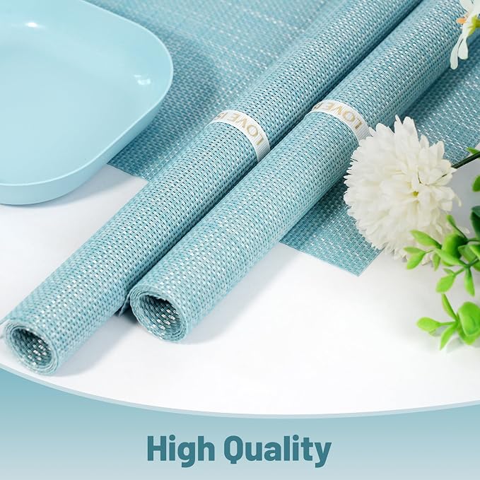 Placemats Set of 12，Non-Slip PVC Weave Table Mats Easy to Clean，Heat Resistant - Image 6