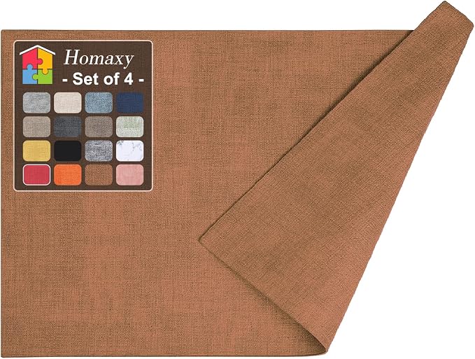 Homaxy Faux Leather Heat Resistant Placemats by Homaxy