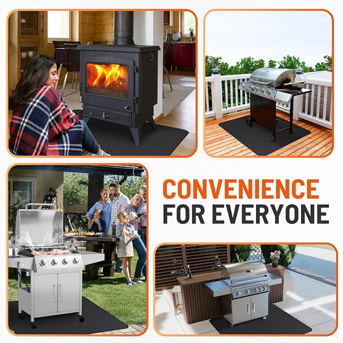 Under Grill Mats for Outdoor Grill Double-Sided Fireproof Mat for Under Fire - Image 7
