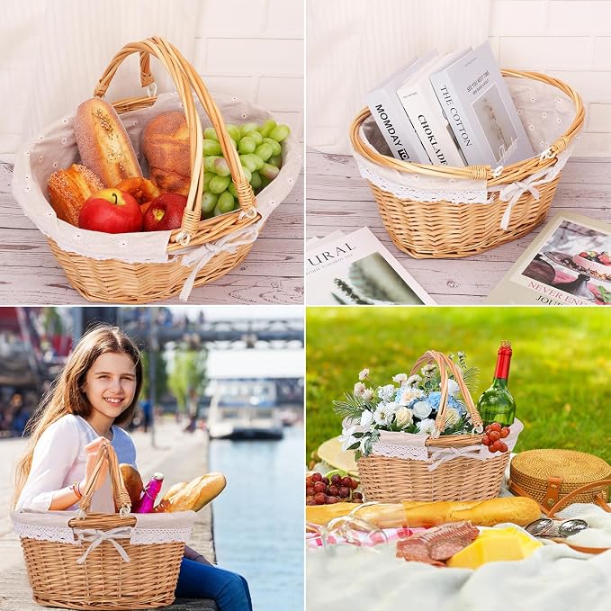 2 Pack Natural Wicker Basket - Image 7