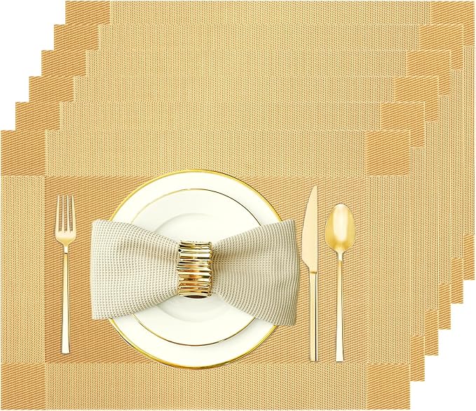 Placemats Set of 6 Washable&Wipeable Place mats by Uolr