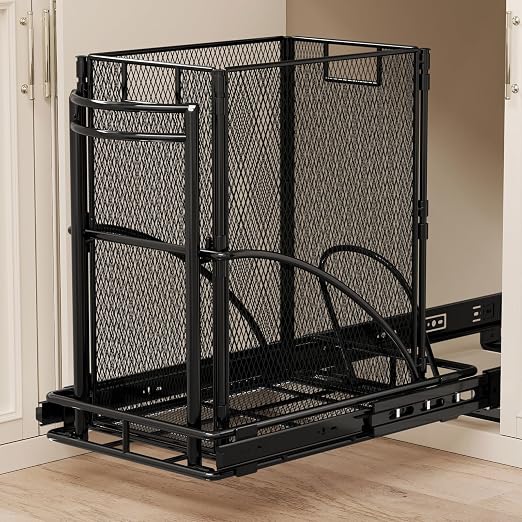 ANASTA Cabinet Trash Can Pull Out Kit, Heavy Duty Under Sink Garbage Can Pull by ANASTA
