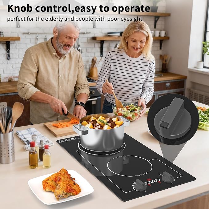 VBGK Induction Cooktop, 110V 2300W 2 burner hot plate - Image 3