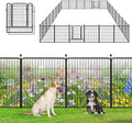 Garden Fence with Gate Metal Fencing Outdoor by Jhsomdr