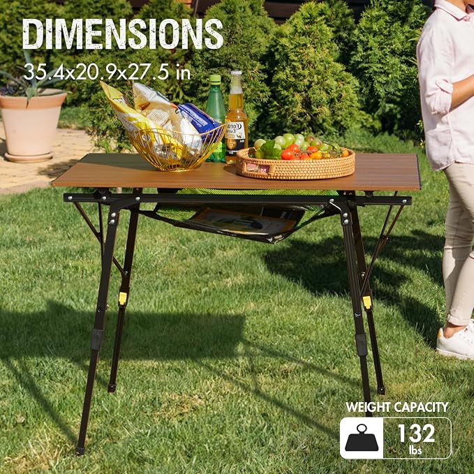 Portal Camping Table Portable Folding Table Ultra Lightweight Folding Camp - Image 5