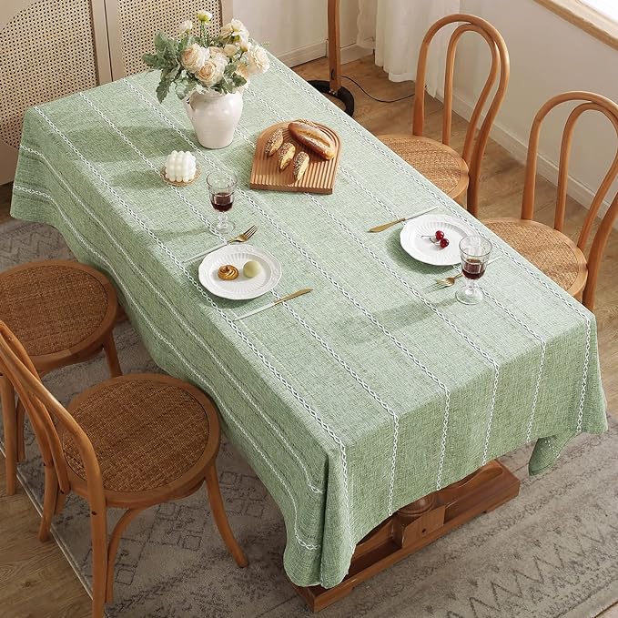 Chassic 54 x 72 inches Farmhouse Style Linen tablecloths, Wrinkle Resistant - Image 4