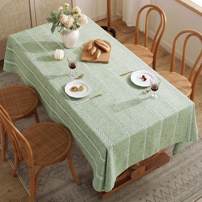 Chassic 60 x 84 inches Farmhouse Style Linen tablecloths, Wrinkle Resistant - Image 4