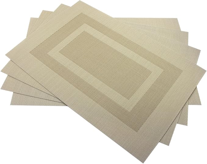 PIGCHCY Placemats Heat Resistant Non Slip Plastic Table Mats Washable Easy to - Image 7