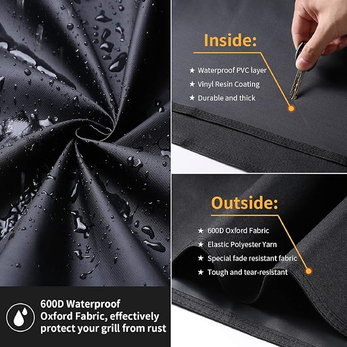SUPJOYES Grill Cover for Weber Charcoal Kettle, 18 Inch BBQ Grill Covers - Image 3