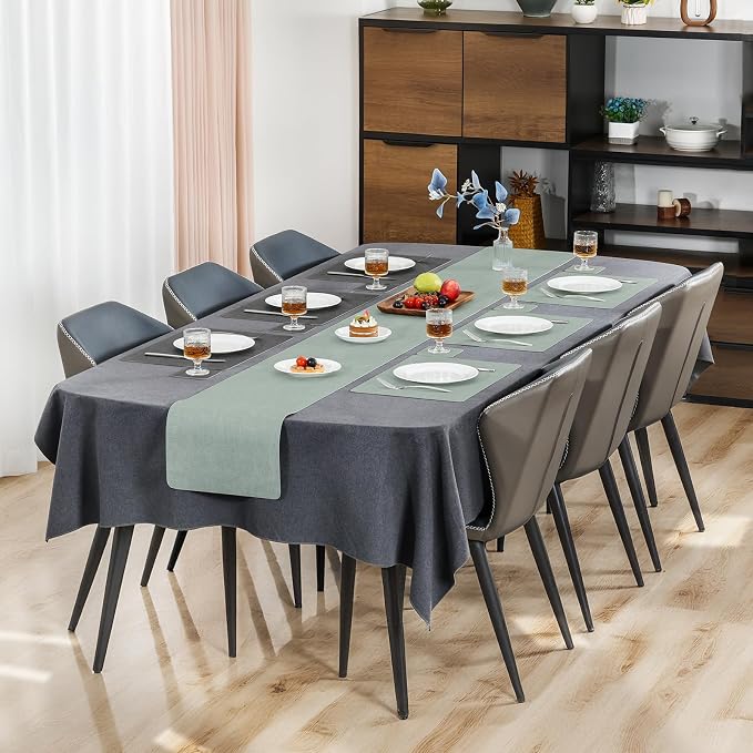 Myir JUN Dual Sided Faux Leather Placemats Set of 8 - Image 3
